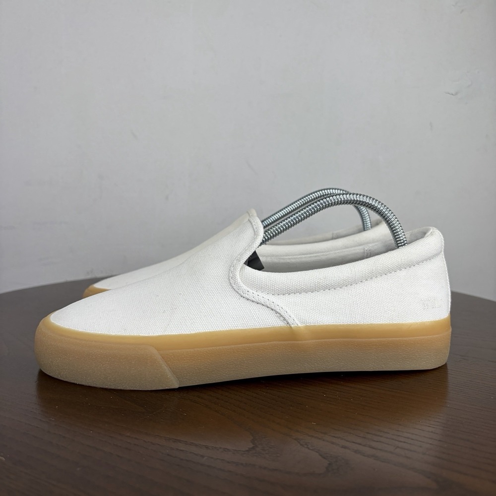 Madewell Sidewalk Shoes Women's 7M White Recycled Canvas Sneaker Casual Gum